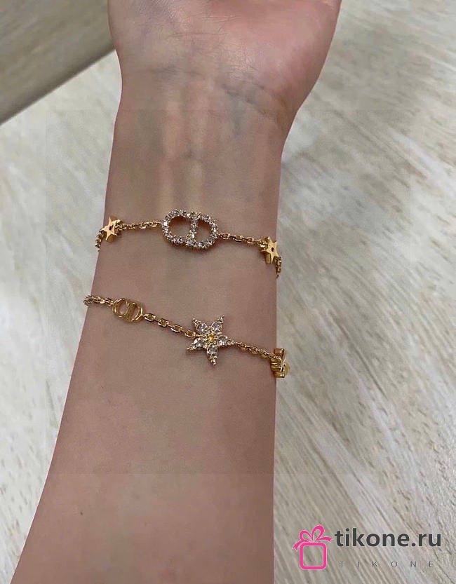Dior Clair D Lune Bracelet Set Gold-Finish Metal and Sparkling Crystals B3105WOMZI_D301 - 1