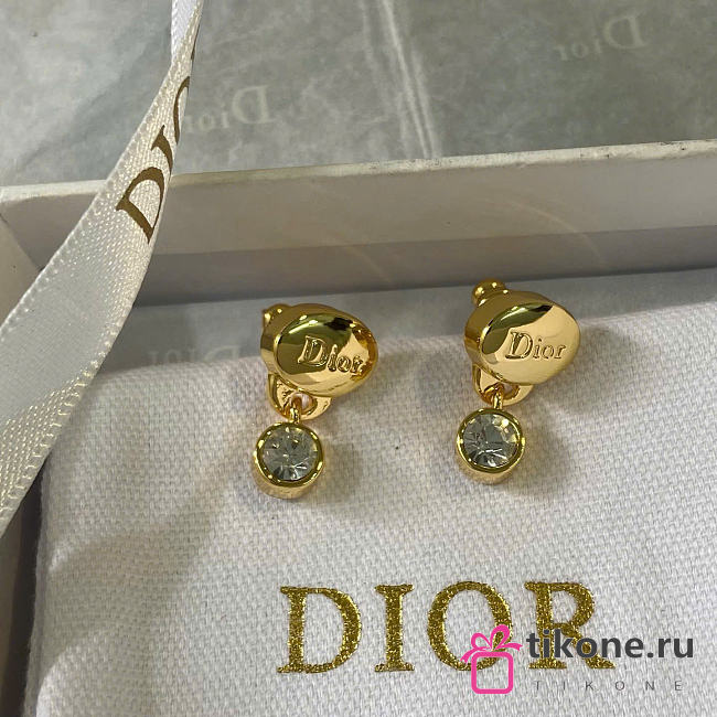 Dior Core Earrings Gold-Finish Metal and Crystals E4815WOMCY_D319 - 1