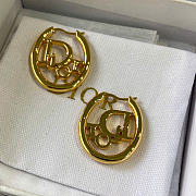 Dior Oblique Hoop Earrings Gold-Finish Metal E4762WOMMT_D300 - 5