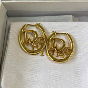 Dior Oblique Hoop Earrings Gold-Finish Metal E4762WOMMT_D300 - 4