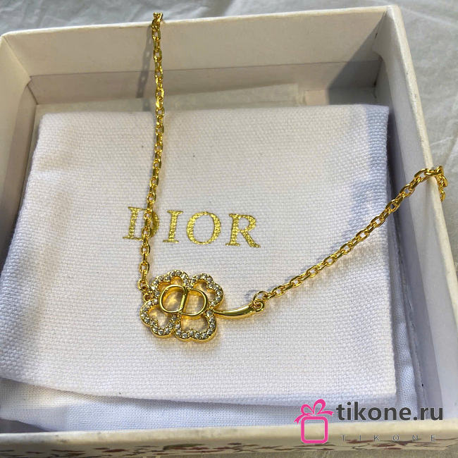 Dior CD Shiny Clover Bracelet Gold-Finish Metal and Crystals B3417WOMCY_D319 - 1