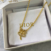 Dior CD Shiny Clover Necklace Gold-Finish Metal and Crystals N3840WOMCY_D319 - 5