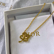 Dior CD Shiny Clover Necklace Gold-Finish Metal and Crystals N3840WOMCY_D319 - 4