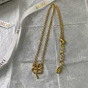 Dior CD Shiny Clover Necklace Gold-Finish Metal and Crystals N3840WOMCY_D319 - 3