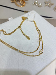 Dior CD Mini Bow Necklace Gold-Finish Metal and White Resin Pearls N3835WOMRS_D301 - 6