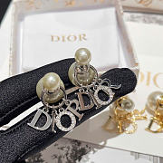Dior Tribales Earrings Silver-Finish Metal, White Resin Pearls and Crystals - 1