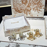 Dior Tribales Earrings Silver-Finish Metal, White Resin Pearls and Crystals - 5