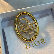 Dior Oblique Brooch Gold-Finish Metal and Crystals V1996WOMCY_D319 - 6