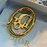 Dior Oblique Brooch Gold-Finish Metal and Crystals V1996WOMCY_D319 - 3