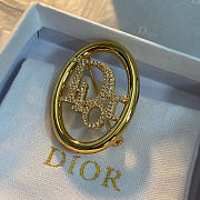 Dior Oblique Brooch Gold-Finish Metal and Crystals V1996WOMCY_D319 - 2