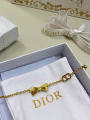 Dior CD Bow Bracelet Gold-Finish Metal and Crystal B3335WOMCY_D319 - 2