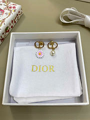 Dior CD Garden Earrings Gold-Finish Metal, White Resin Pearl and Multicolor Lacquer E4670WOMLQ_D01X - 2