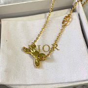 Dior Delicate Bow Necklace Gold-Finish Metal and Crystals N3649WOMCY_D319 - 6