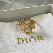Dior Sparkling Clover Ring Gold-Finish Metal and Mother-of-Pearl R2795WOMMP_D301 - 2