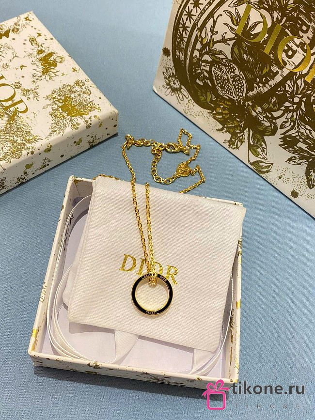 Dior Night Code Necklace Gold-Finish Metal, Crystals and Black Lacquer N3041WOMCY_D307 - 1
