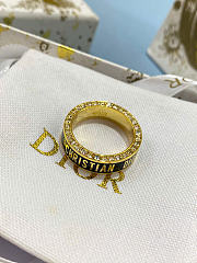 Dior Night Code Ring Gold-Finish Metal, Crystals and Black/White Lacquer R2278WOMLQ - 5