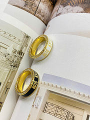 Dior Night Code Ring Gold-Finish Metal, Crystals and Black/White Lacquer R2278WOMLQ - 2