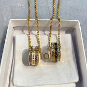 Dior Night Code Necklace Gold-Finish Metal, Crystals and Black/White Lacquer - 1