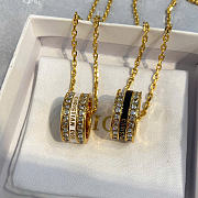 Dior Night Code Necklace Gold-Finish Metal, Crystals and Black/White Lacquer - 5