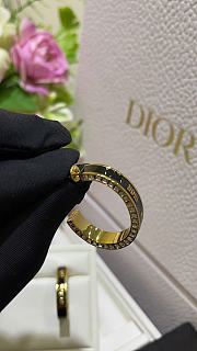 Dior Large Night Code Hoop Earrings Gold-Finish Metal, Crystals and Black Lacquer - 5