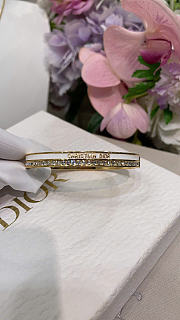 Dior Night Code Bangle Gold-Finish Metal, Crystals and White Lacquer B3070WOMLQ - 1
