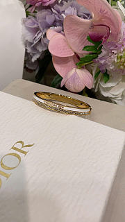 Dior Night Code Bangle Gold-Finish Metal, Crystals and White Lacquer B3070WOMLQ - 6