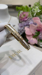 Dior Night Code Bangle Gold-Finish Metal, Crystals and White Lacquer B3070WOMLQ - 5