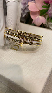 Dior Night Code Bangle Gold-Finish Metal, Crystals and White Lacquer B3070WOMLQ - 2