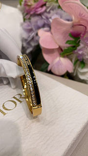 Dior Night Code Bangle Gold-Finish Metal, Crystals and Black Lacquer B3070WOMLQ - 2