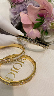 Dior Night Code Bangle Gold-Finish Metal, Crystals and Black Lacquer B3070WOMLQ - 6