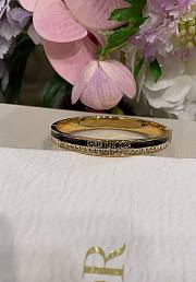 Dior Night Code Bangle Gold-Finish Metal, Crystals and Black Lacquer B3070WOMLQ - 1