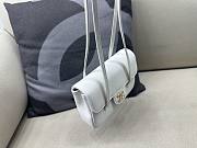 Chanel Clutch with Leather Strap Grained Shiny Calfskin & Gold-Tone Metal White - 17x11.5x5cm - 5