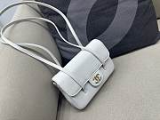 Chanel Clutch with Leather Strap Grained Shiny Calfskin & Gold-Tone Metal White - 17x11.5x5cm - 4