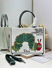Medium Dior Book Tote with Strap Multicolor Book Cover Embroidery - 36x27.5x16.5cm - 1