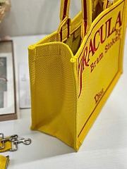 Medium Dior Book Tote with Strap Yellow and Red Book Cover Embroidery - 36x31.5x14cm - 6