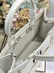 Medium Dior Book Tote with Strap Beige, Pink and Black Book Cover Embroidery - 36x27.5x16.5cm - 5