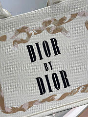 Medium Dior Book Tote with Strap Beige, Pink and Black Book Cover Embroidery - 36x27.5x16.5cm - 2