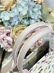 Dioriviera Small Dior Book Tote with Strap Latte Multicolor Dior Bows Embroidery - 26.5x22x14cm - 4