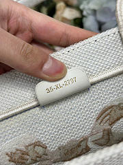 Large Dior Book Tote Beige, Pink and Black Book Cover Embroidery - 42x35x18cm - 4