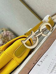 Dior Saddle Bag with Strap Yellow and Red Book Cover Embroidery - 25.5x20x6.5cm - 3