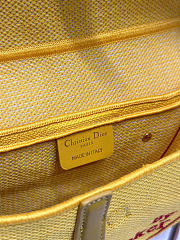 Dior Saddle Bag with Strap Yellow and Red Book Cover Embroidery - 25.5x20x6.5cm - 6