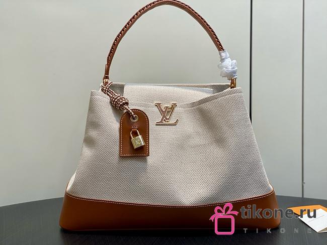 LV Capucines Weekender Canvas and Smooth Leather Brown M28439 - 43.5x15.5x16cm - 1