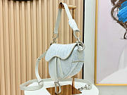 Dior Saddle Bag with Strap Céleste Blue Dior Oblique Washed Jacquard - 25.5x20x6.5cm - 3