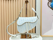 Dior Saddle Bag with Strap Céleste Blue Dior Oblique Washed Jacquard - 25.5x20x6.5cm - 5