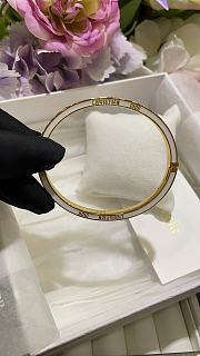 Dior Night Code Bangle Gold-Finish Metal, Crystals and White Lacquer 27203 - 2