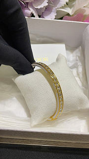 Dior Night Code Bangle Gold-Finish Metal, Crystals and White Lacquer 27203 - 5