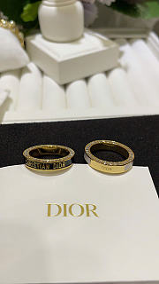 Dior Night Code Ring Gold-Finish Metal, Crystals and White Lacquer - 5
