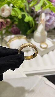 Dior Night Code Ring Gold-Finish Metal, Crystals and White Lacquer - 4