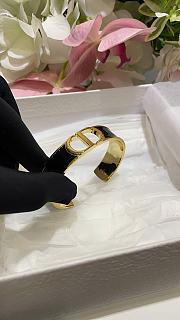 Dior 30 Montaigne Thin Bangle Gold-Finish Metal and Black Lacquer  - 3