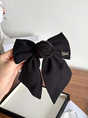 Large Dior Twist Bow Black Grosgrain-Effect Technical Fabric CPA00202EGRO_C900 - 6